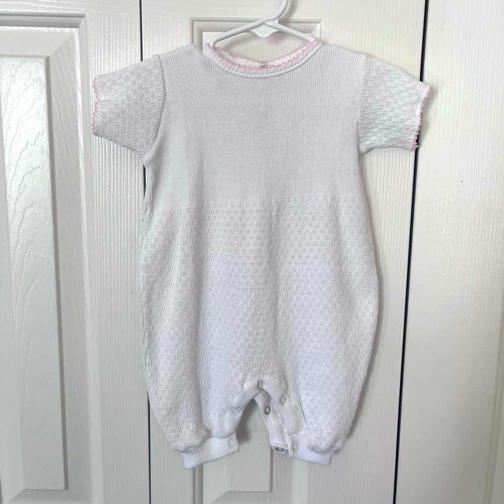 NWOT White romper 6 mo